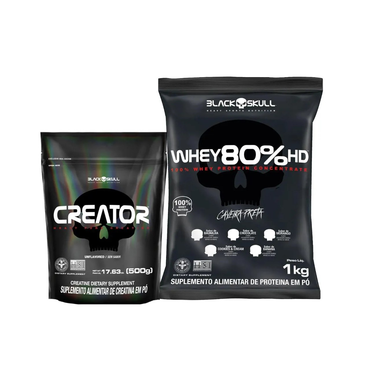 Combo Whey 80% Hd + Creator 500g Na Na Chocolate