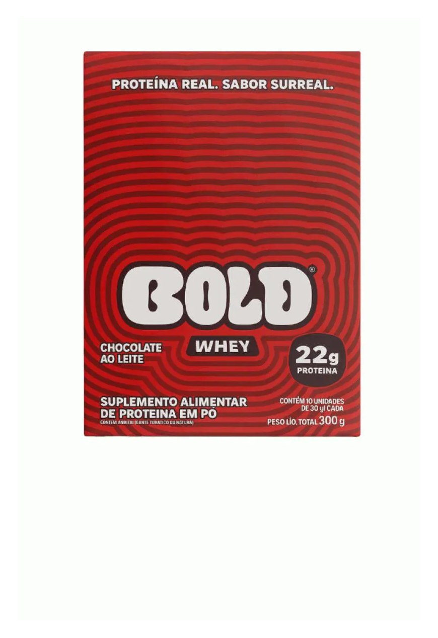 Bold Whey Display (10 unidades de 30G) - Sabor: Chocolate ao Leite
