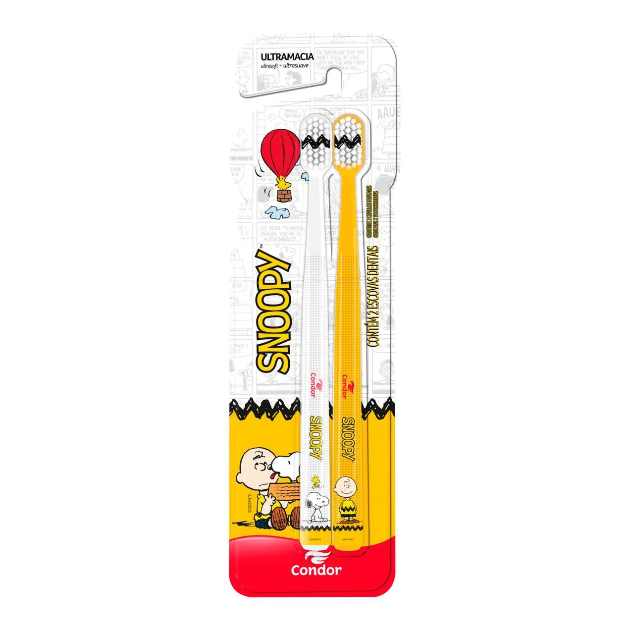 Escova de Dente Condor Ultramacia Snoopy 2 Unidades