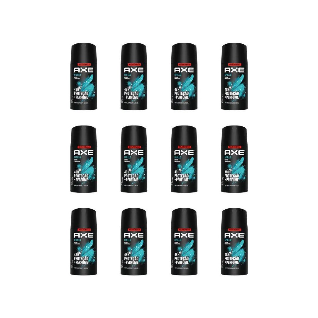 Desodorante Aerossol Axe 150ml Apollo - Kit C / 12un
