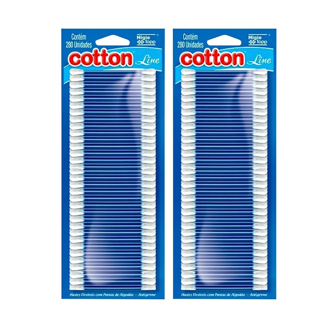 Kit C2 Hastes Flexíveis Algodão 280 unidades - Cotton Line
