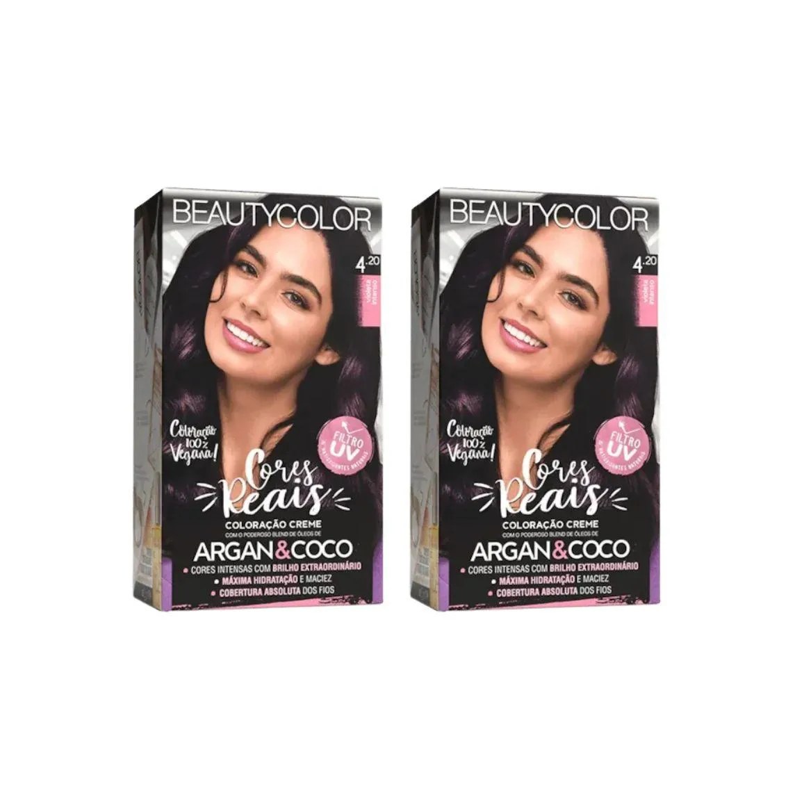 Coloraçao Beauty Color 4.20 Violeta Intenso - Kit C / 2un