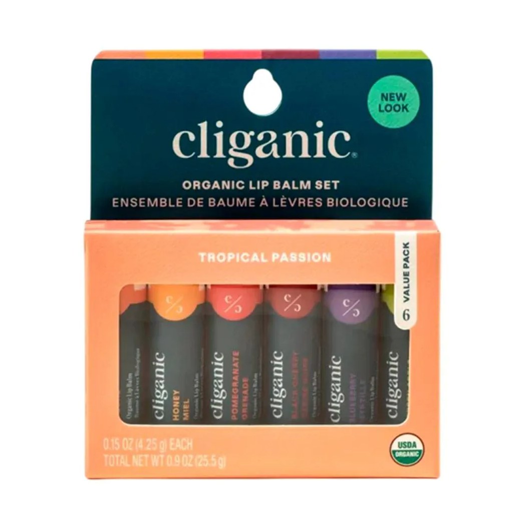 Protetor Labial Orgânico Cliganic pacote 6Un Importado