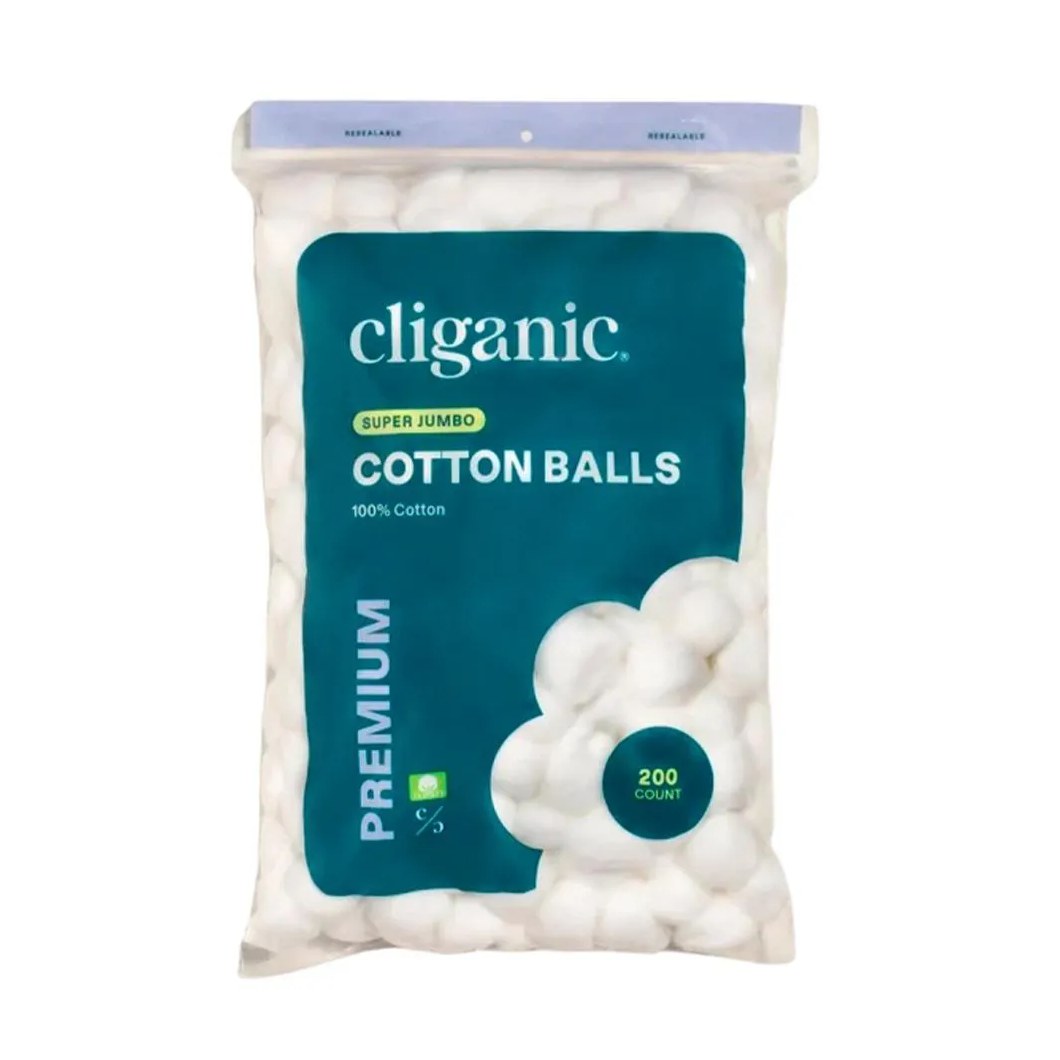 Bola Algodão Super Jumbo Cliganic Pacote 200un Importado