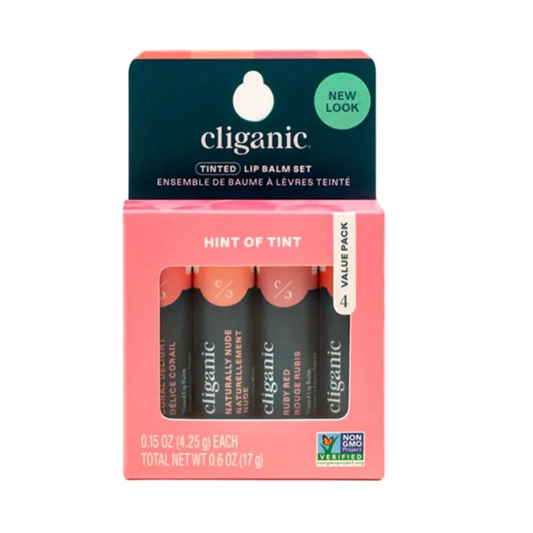 Conjunto Protetor Labial Cliganic Pacote com 4 unidades