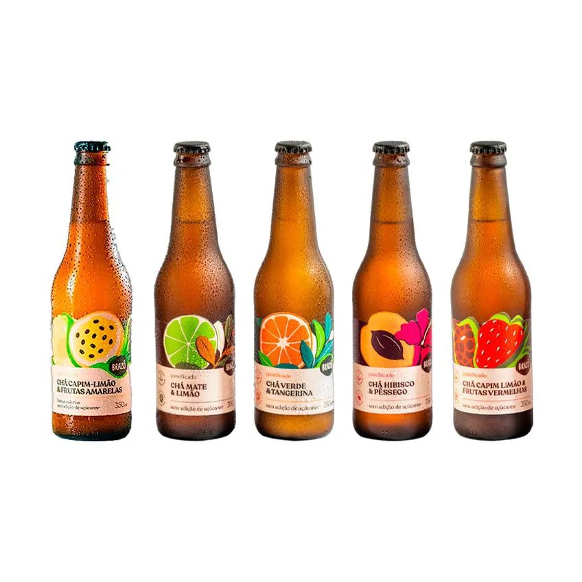 Kit 5 Chás Brazô 350ml: Sabores Variados