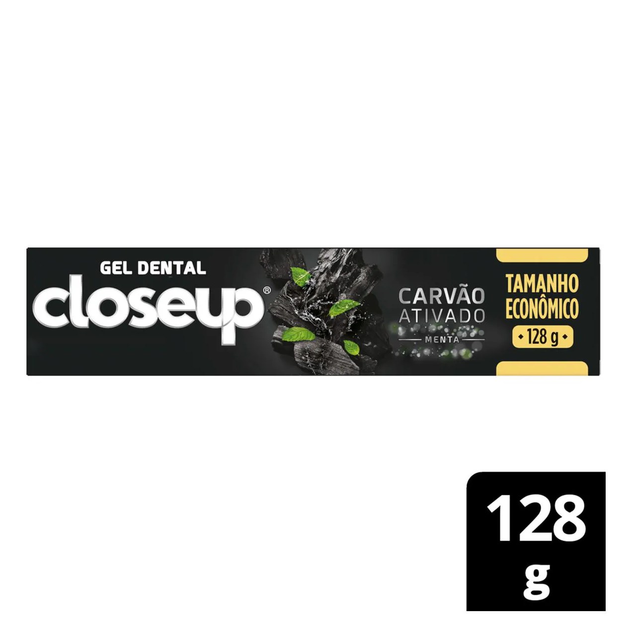 Gel Dental Closeup Branco Radiante Carvão Ativado e Menta 128g