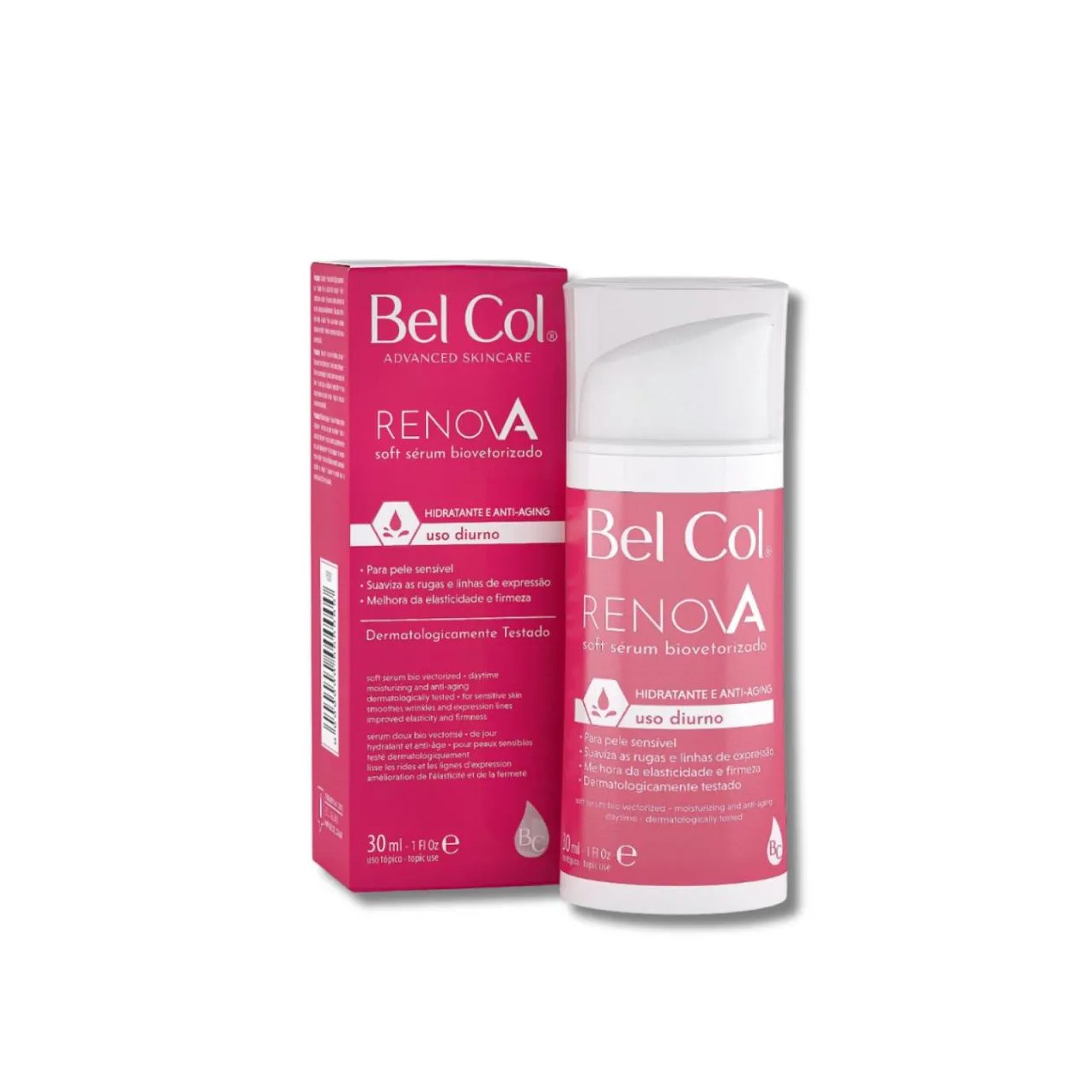 Bel Col Serum Hidratante Renova Pele Sensível Vit C 30ml