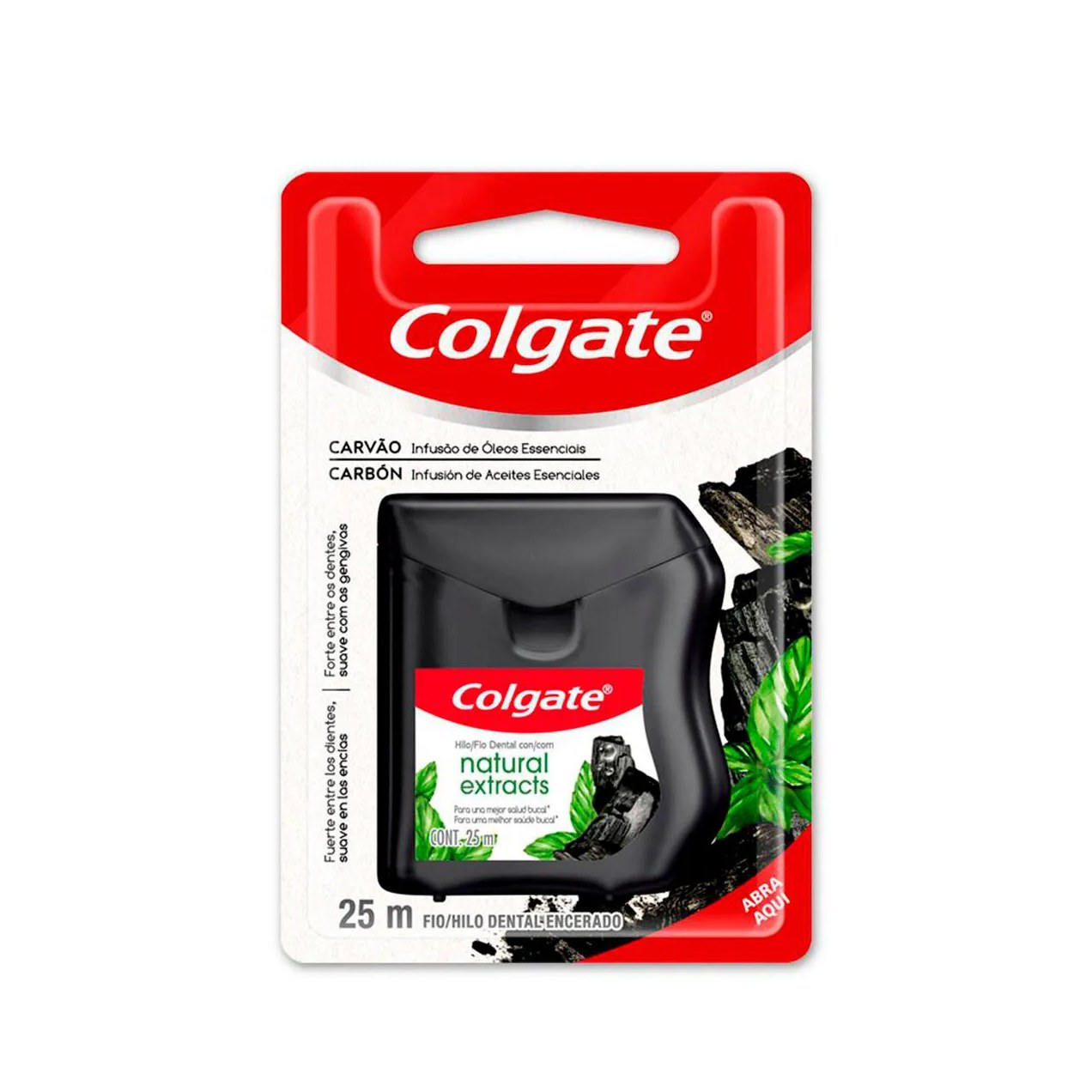 Fio Dental Encerado Colgate Natural Extracts Carvão 25m