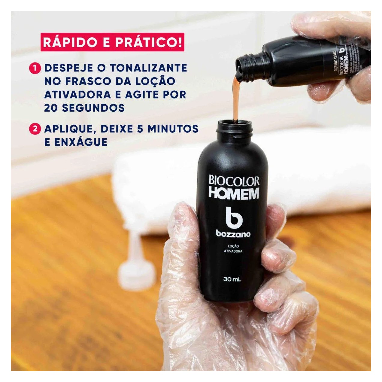 Tonalizante de Cabelo Biocolor Homem Bozzano - Castanho Claro