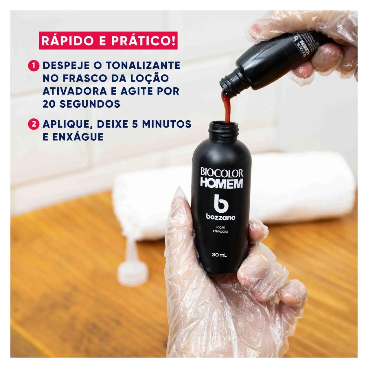Tonalizante de Cabelo Biocolor Homem Bozzano - Castanho Escuro