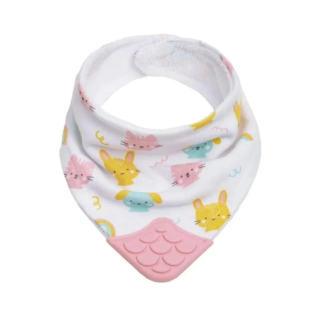 Babador Bandana C/mordedor Happy Friends Buba