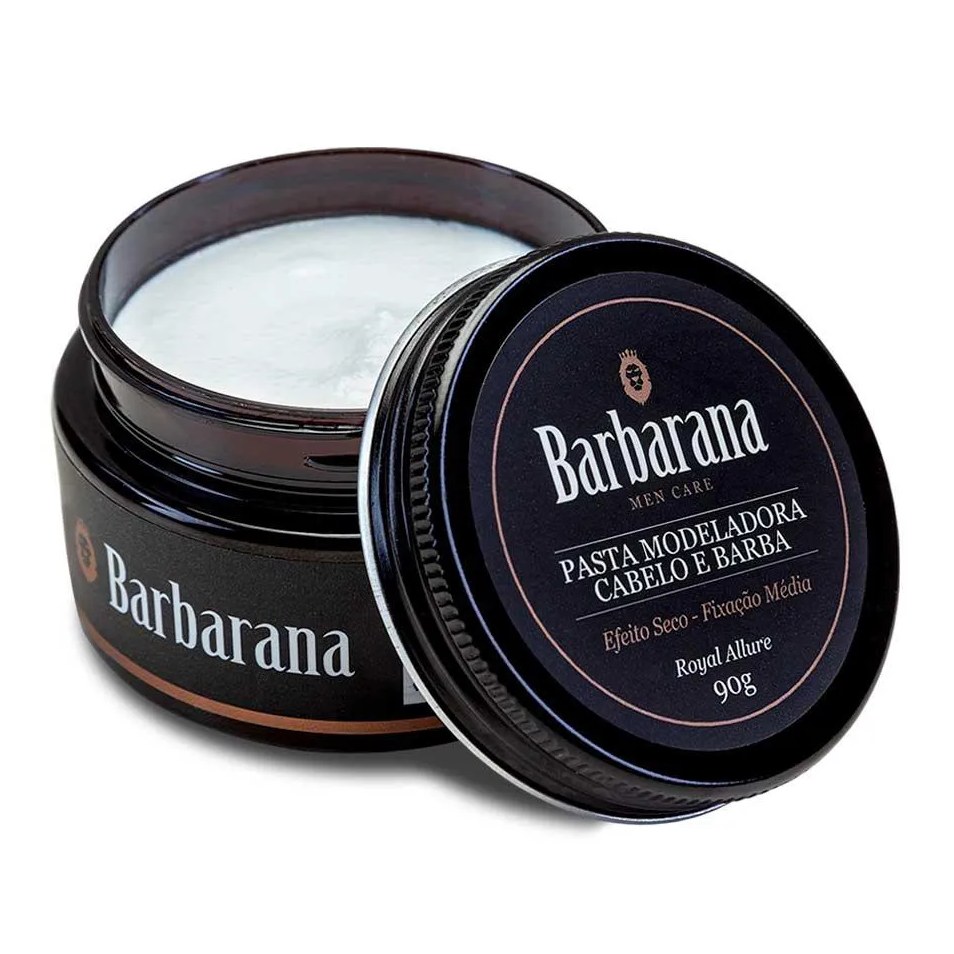 Pasta Modeladora Efeito Seco - Fixação Média Royal Allure 90g Barbarana