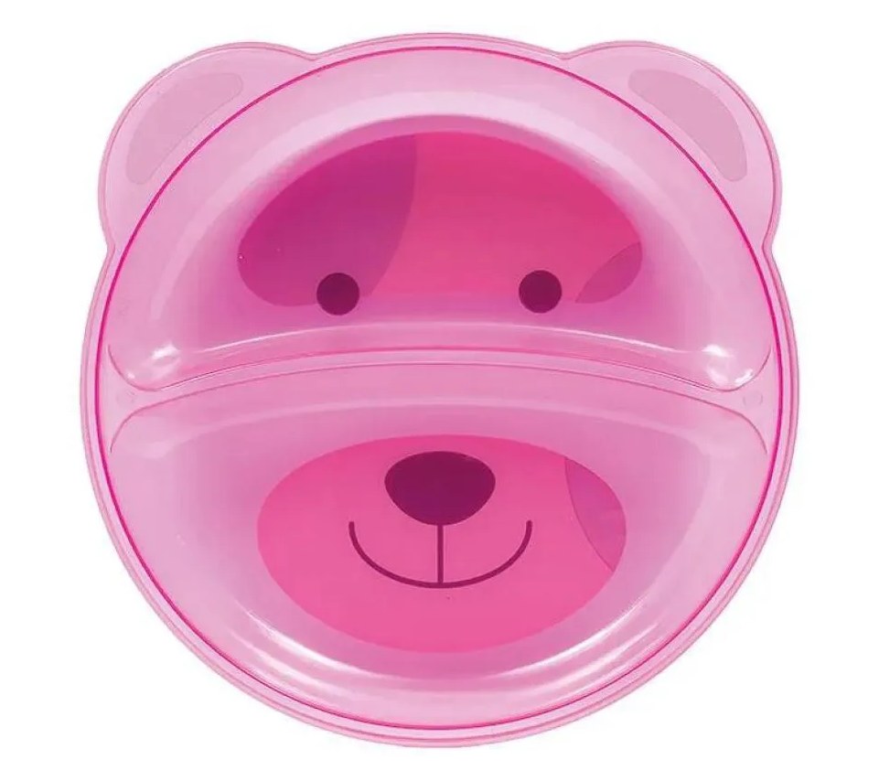 Prato Ursinho Rosa Buba