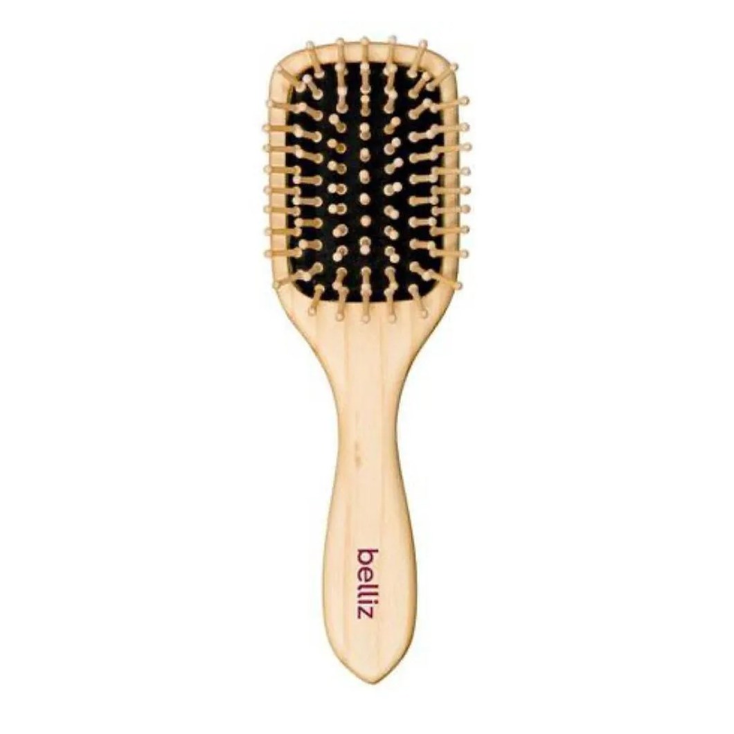 Escova Cabelo Belliz Wood Racket Mad 445