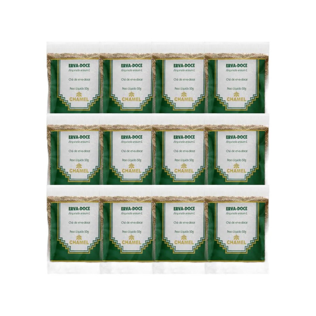 Kit 12X Chá Pacote Erva Doce 50G - Chamel