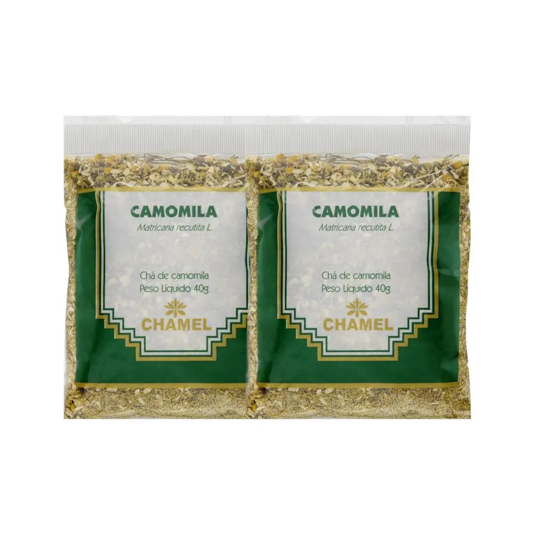 Kit 2X Chá Pacote Camomila Flores 40G - Chamel
