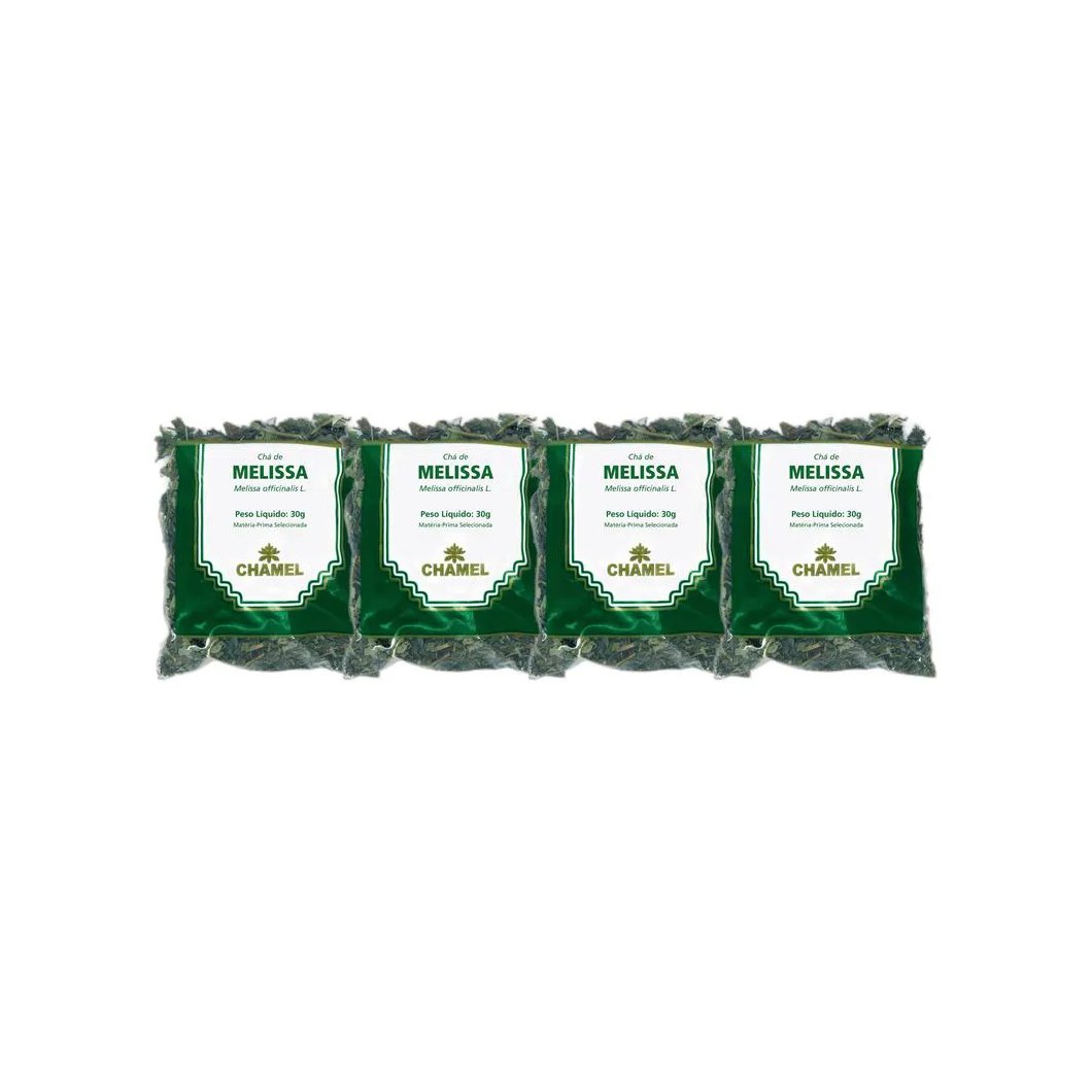Kit 4X Chá Pacote Melissa Folhas 30G - Chamel