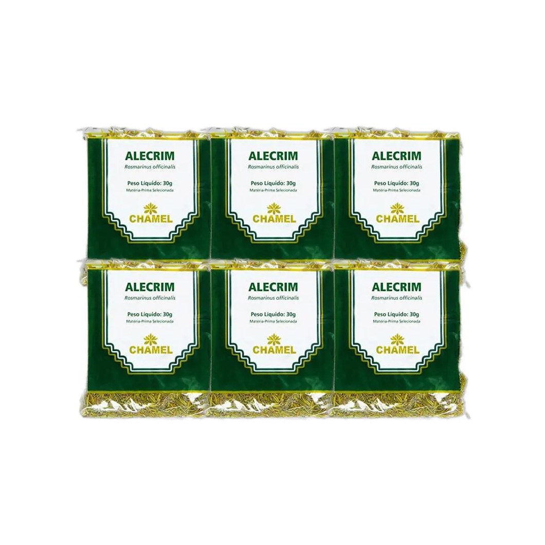 Kit 6X Chá Pacote Alecrim Folhas 30G - Chamel