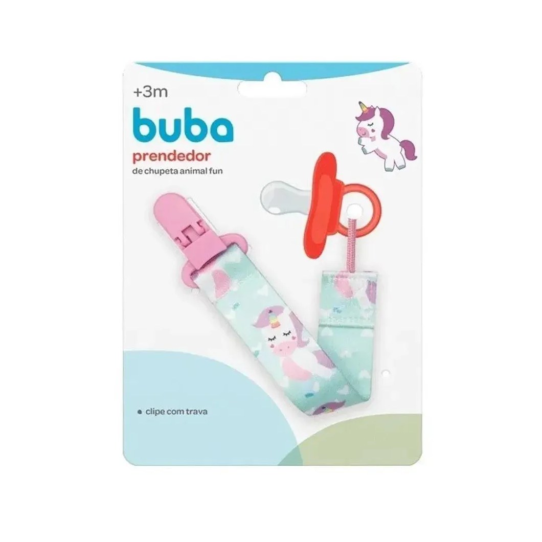 Prendedor De Chupeta Animal Fun Unicórnio Buba