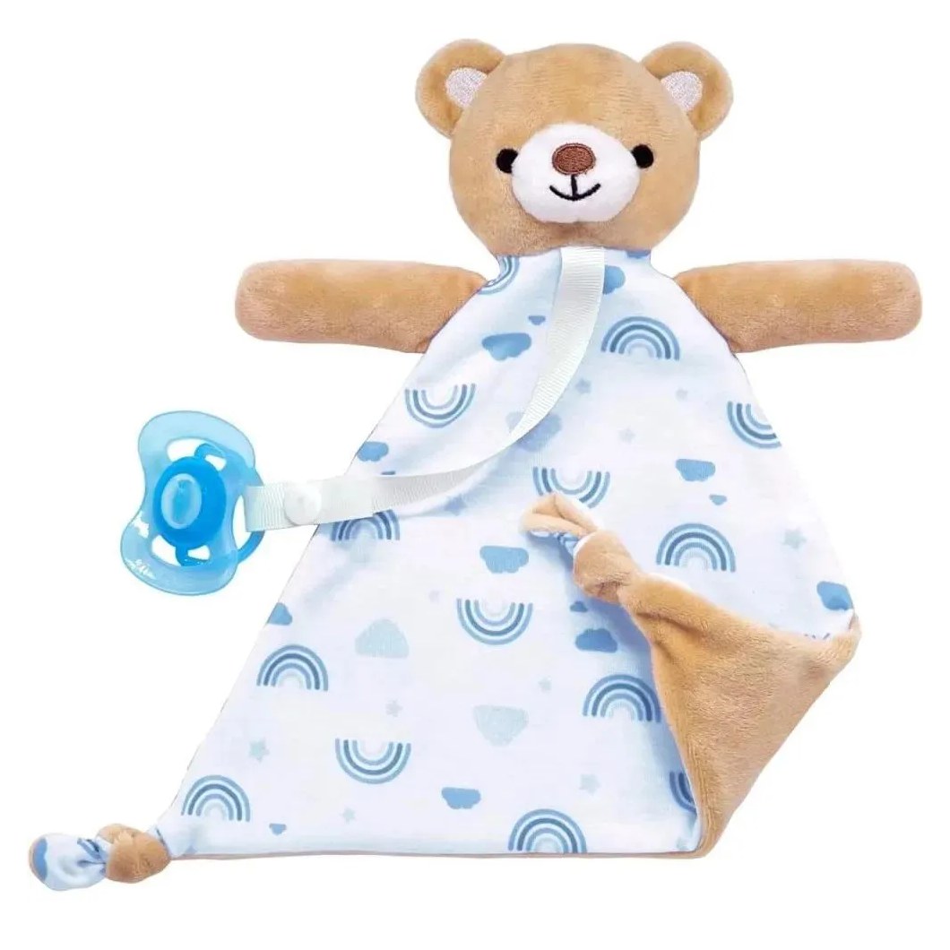 Naninha Com Prendedor Urso Azul Buba
