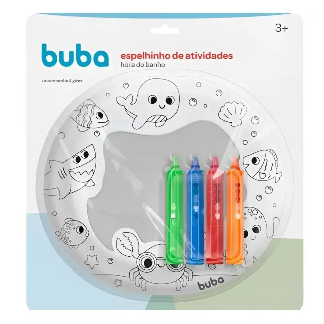 Espelhinho De Atividades Com Giz Para Banho Buba