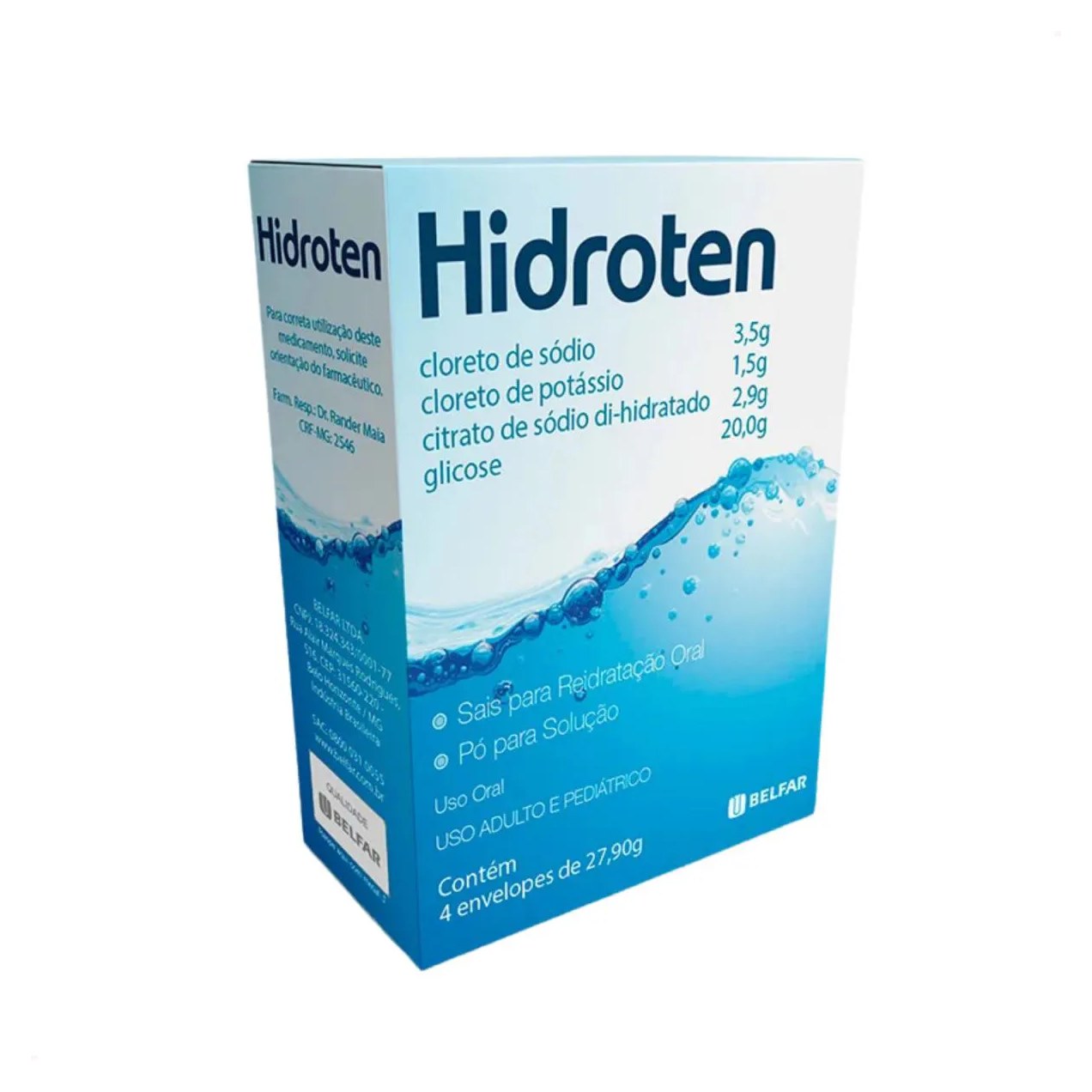Sais para Reidratação Oral Hidroten em Pó com 4 Envelopes