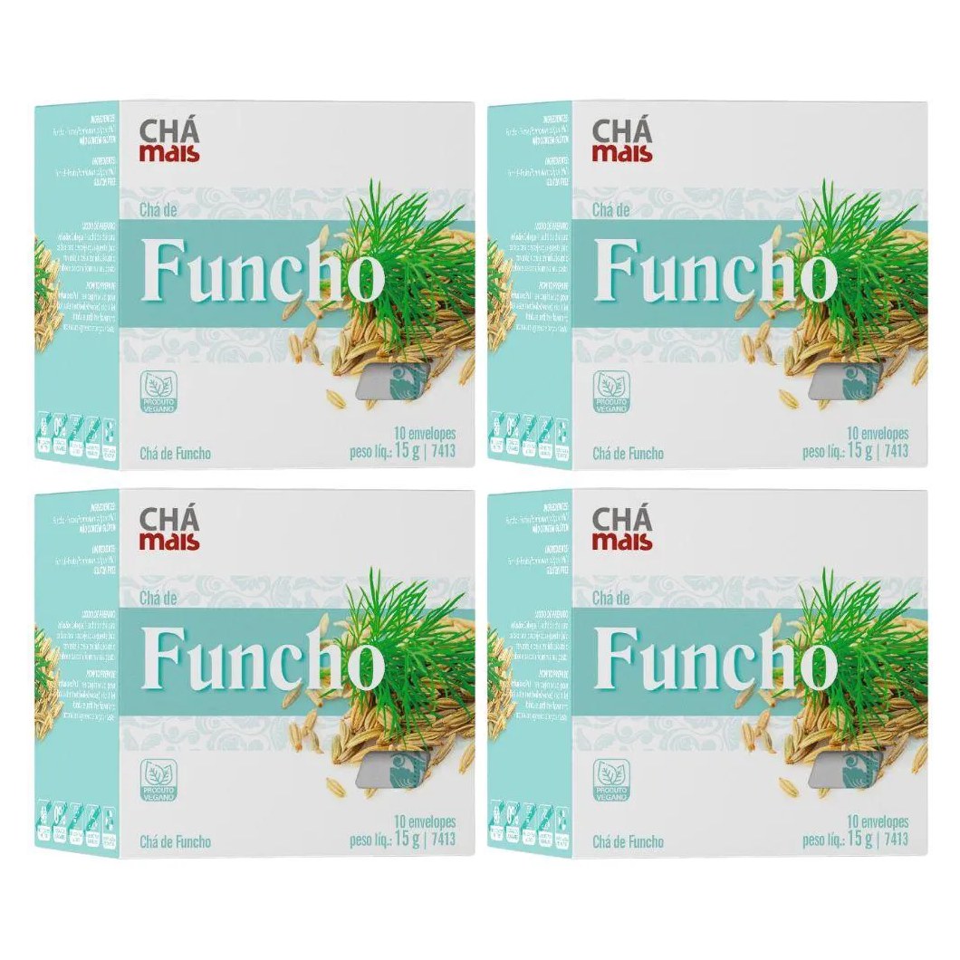 Kit 4X Chá De Funcho 10 Sachês - Chá Mais