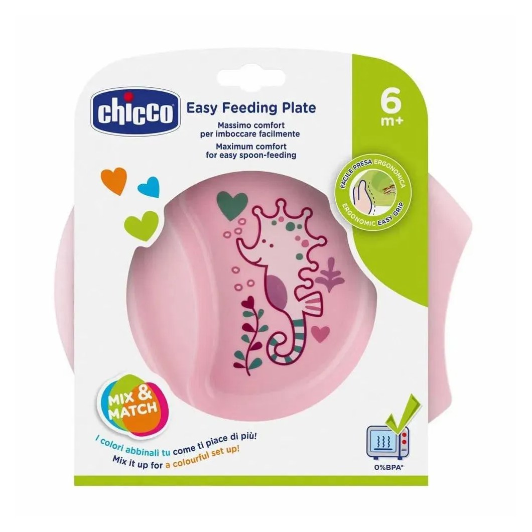 Bowl Tigela Alimentação Base Antiderrapante Rosa Chicco