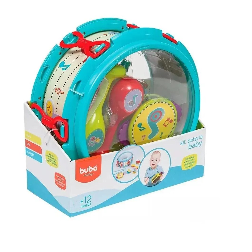 Brinquedo Bateria Baby +12Meses Buba