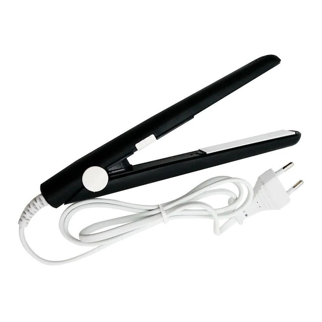 Mini Chapinha Portátil Prancha Alisadora de Preto Bivolt