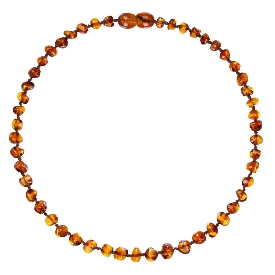 Colar de Âmbar Baroque Cognac 32Cm
