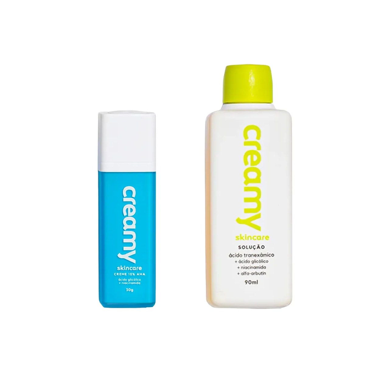 Kit Facial Creamy Tônico Clareador 90ml + Creme Retexturizador 30g