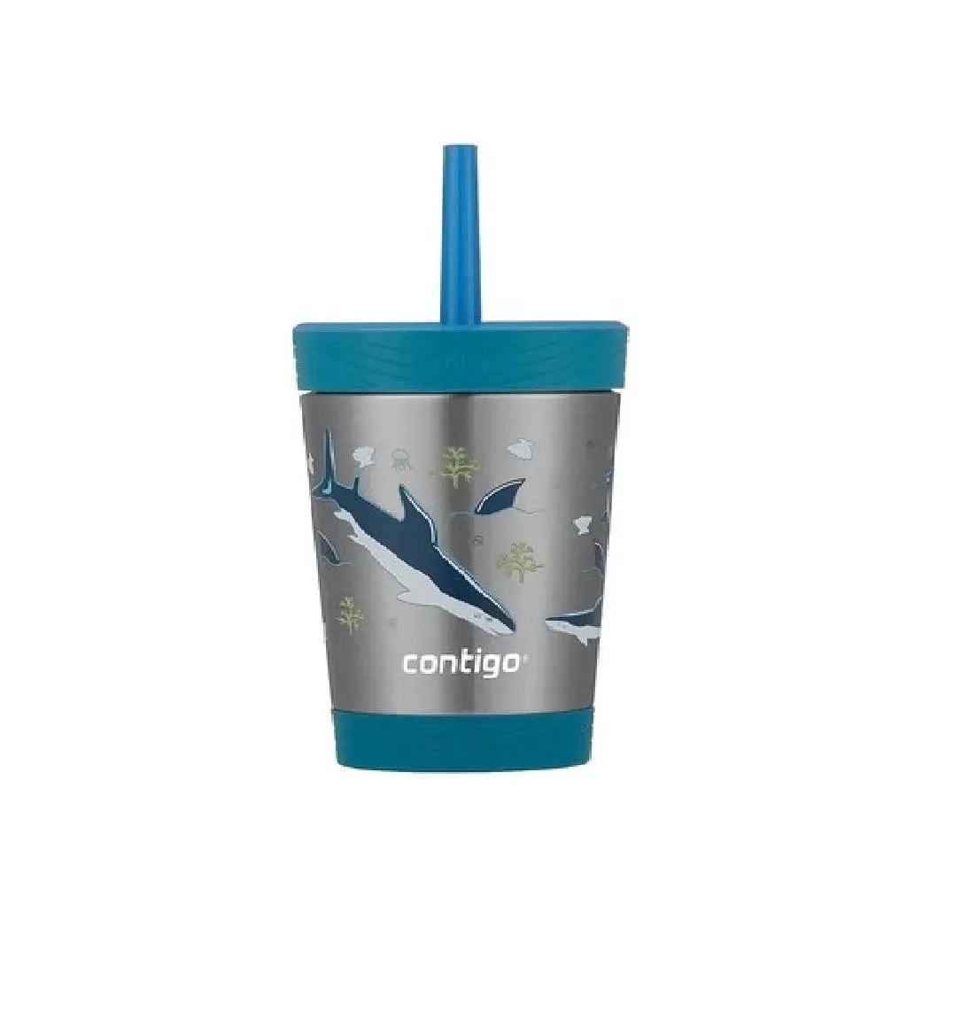 Copo Térmico Inox Kids 354Ml Tubarão Contigo