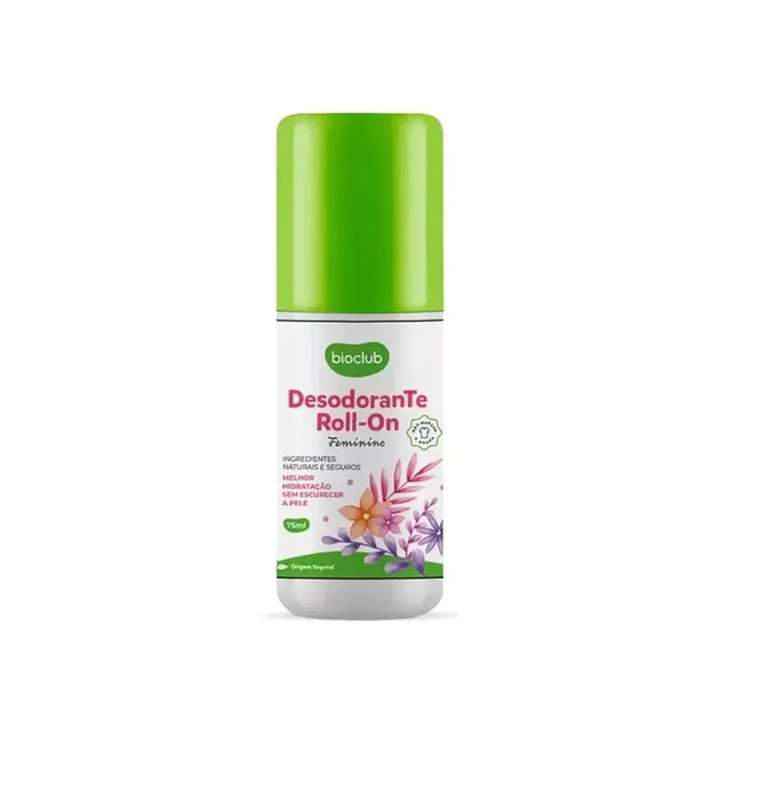 Desodorante Roll-On Feminino 75Ml sem Alumínio Vegano Bioclub