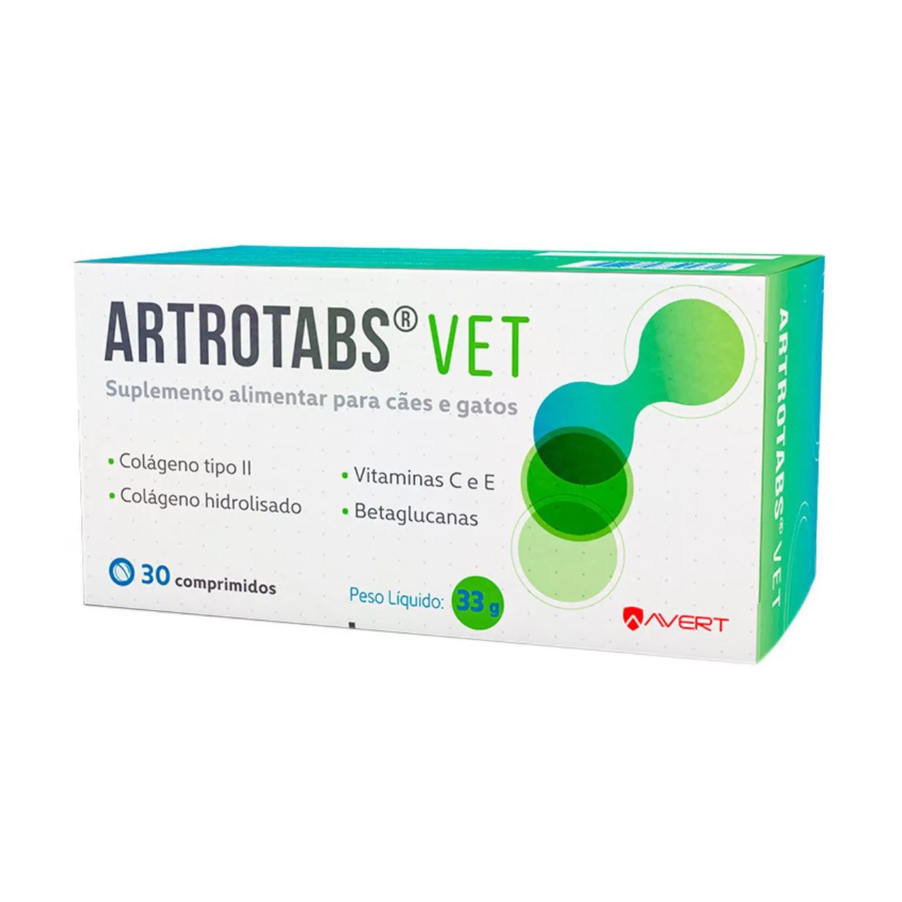Suplemento Alimentar Artrotabs Vet 30 Comprimidos para Cães e Gatos