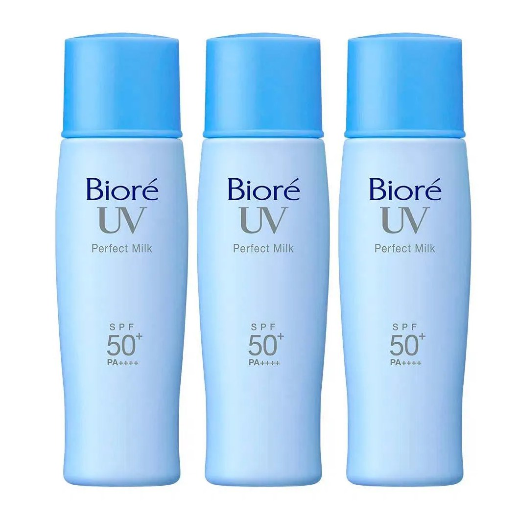 Bioré Uv Perfect Milk Kit com Três Protetores Solares