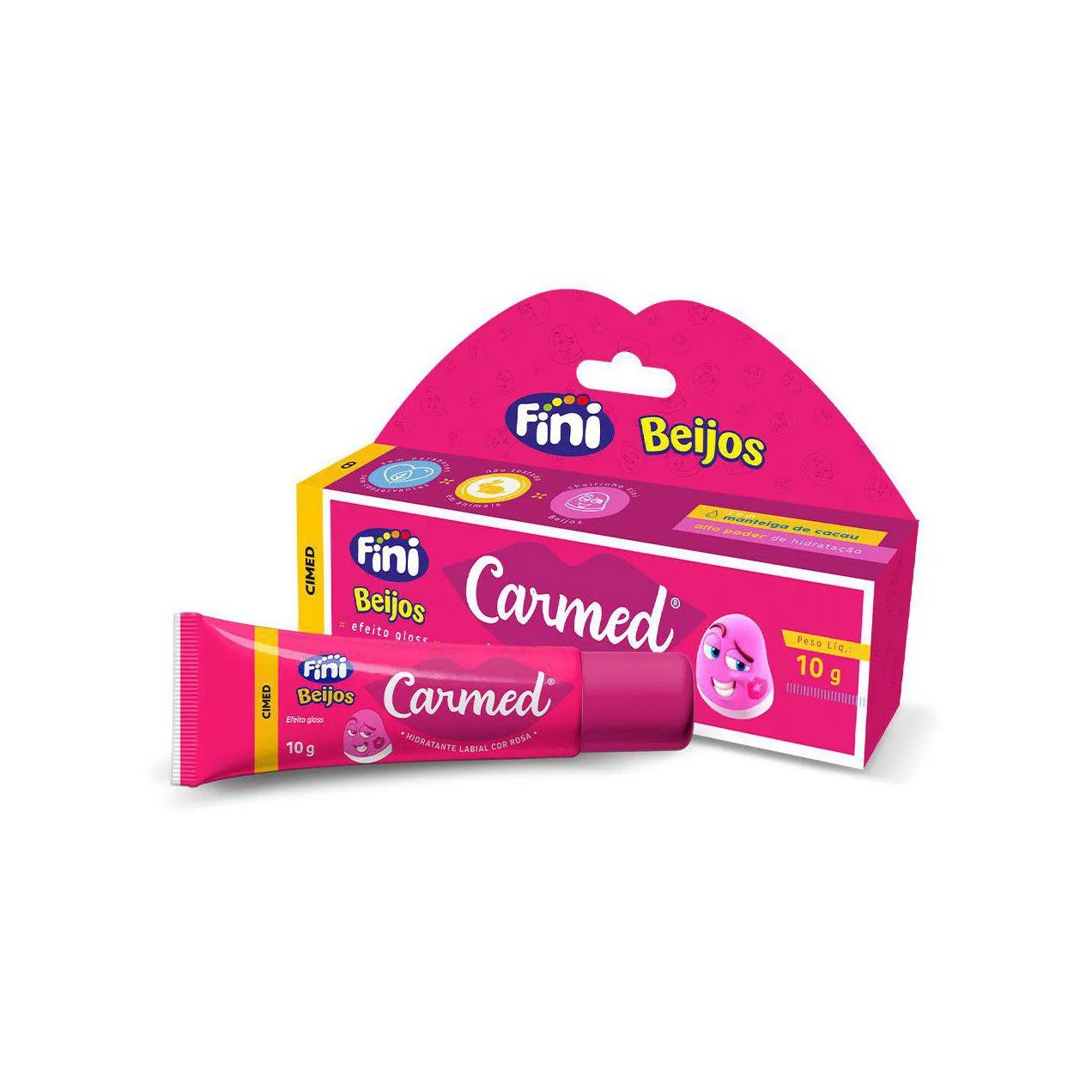 Hidratante Labial Carmed Fini Beijos com Cor Efeito Gloss 10g