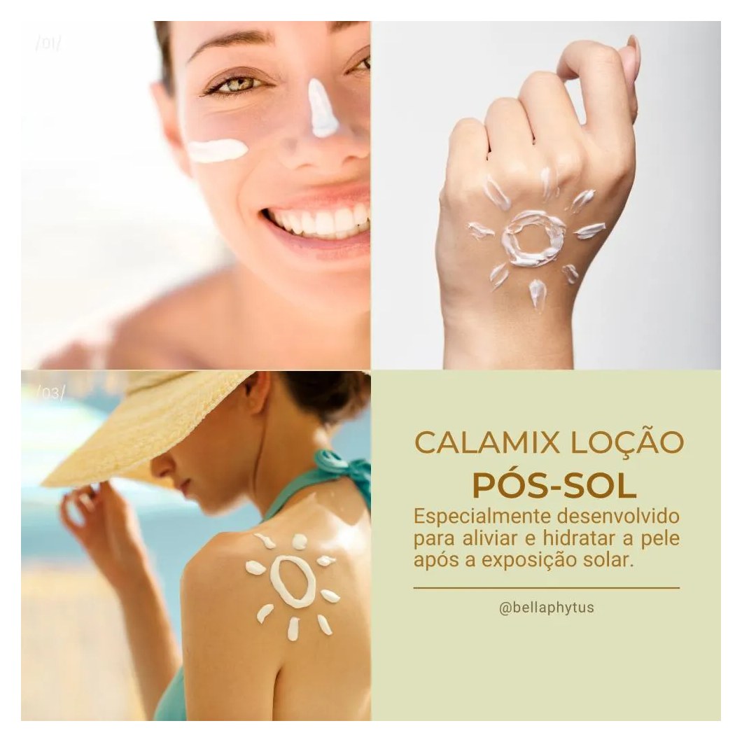 Calamix Loção Póssol - Calamina Aloe Vera 120G - Bellaphytus