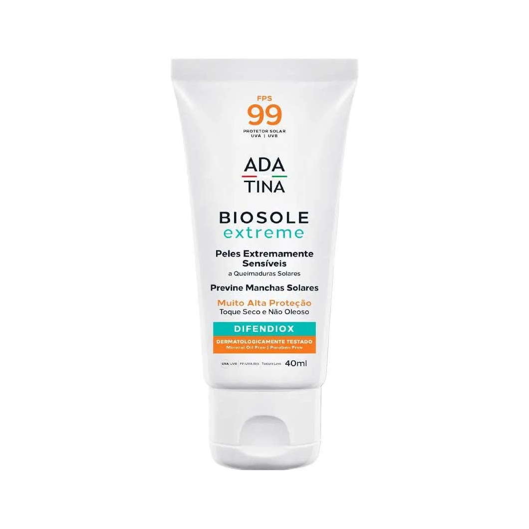 Protetor Solar Máximo Bloqueio Anti-Melasma Ada Tina Biosole Extreme Fps 99 40ml
