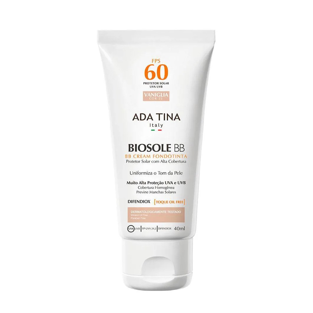 Protetor Solar Ada Tina Bb Cream Fps60 25 Vaniglia