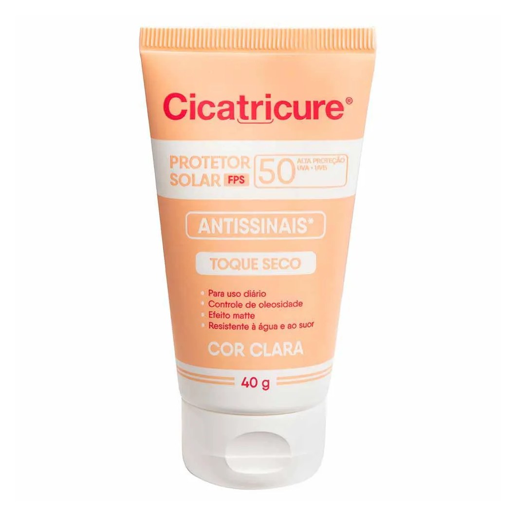 Cicatricure Protetor Solar Fps50 com Cor Clara