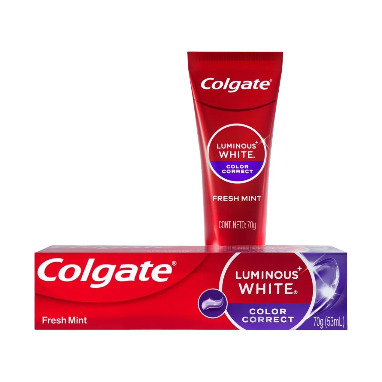 Creme Dental Colgate Luminous White Color Correct Fresh Mint 70g