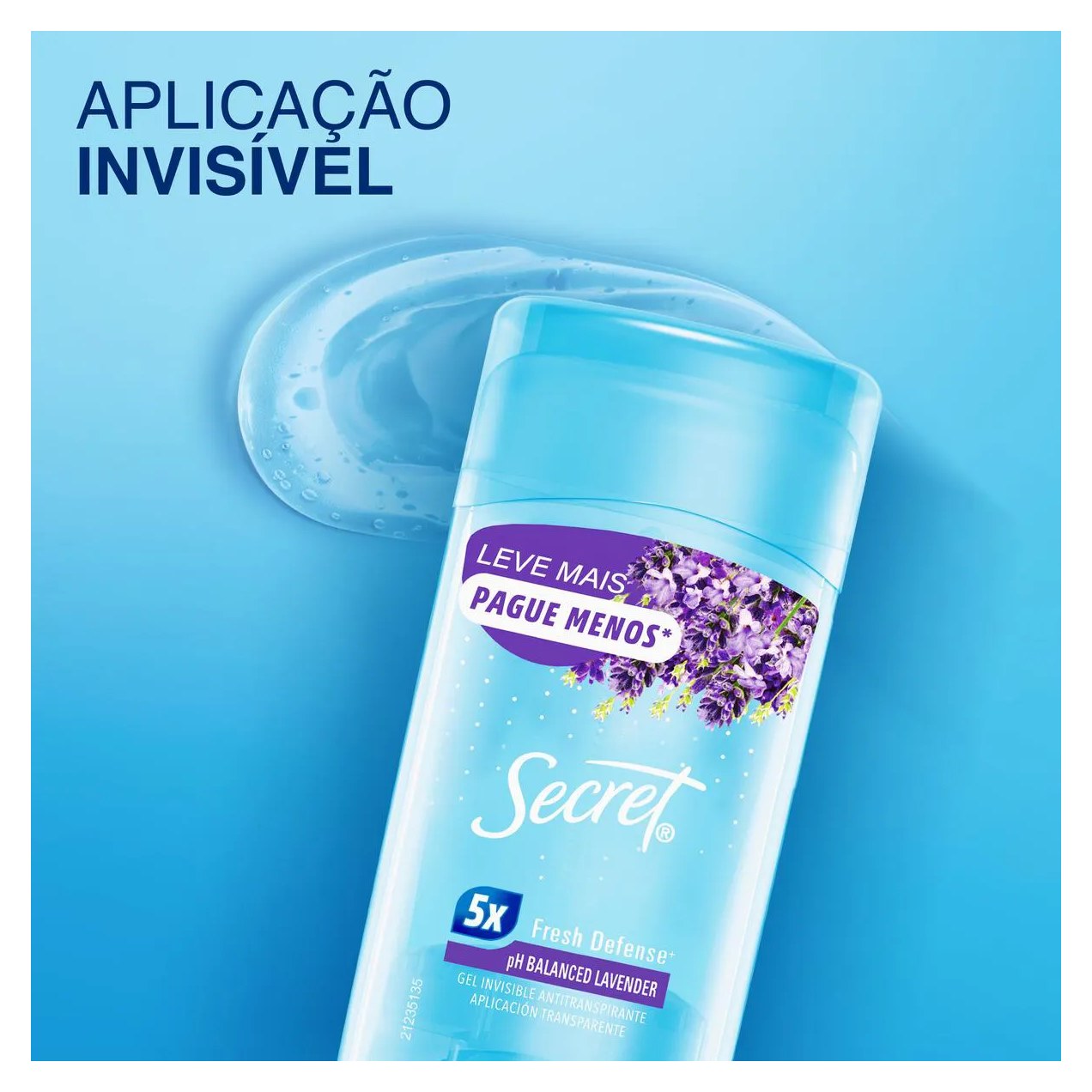 Desodorante Antitranspirante Stick Gel Secret pH Balanced Lavanda Feminino 48h 73g