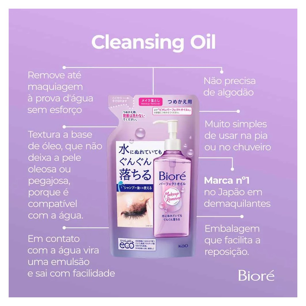 Óleo Demaquilante Facial Bioré - Cleansing Oil Refil 210 ML
