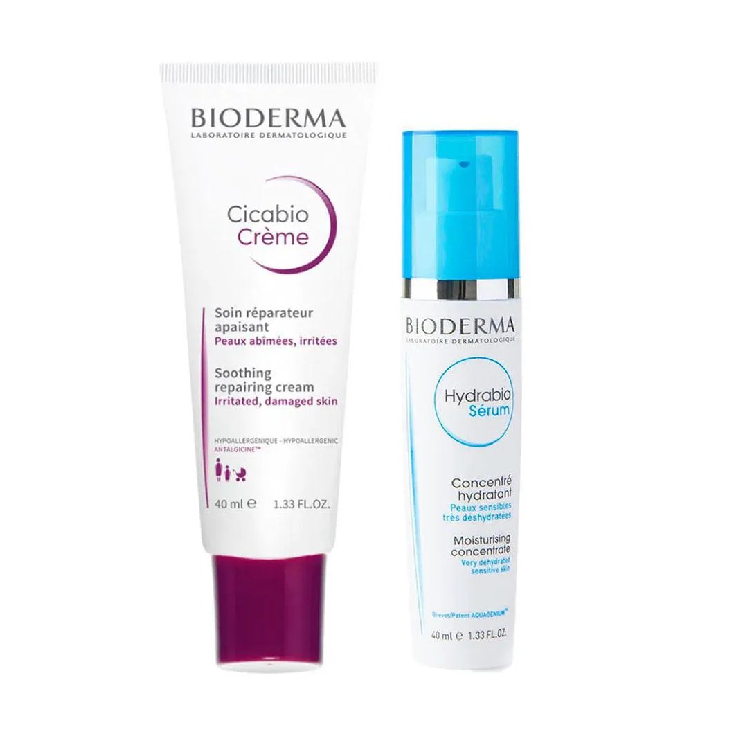 Bioderma Cicabio + Hydrabio Kit - Hidratante Facial + Sérum Concentrado