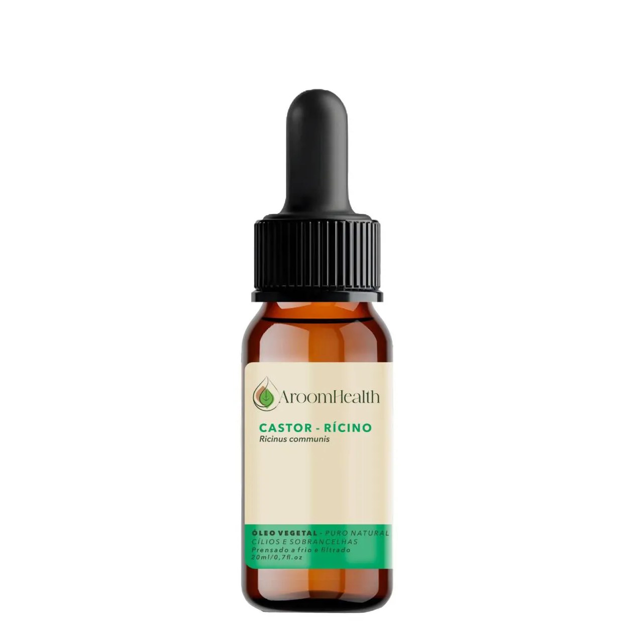 Óleo Vegetal Puro Natural de Rícino Cílios e Sobrancelhas - 20 Ml