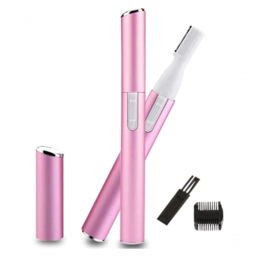 Depilador Aparador Feminino Facial Pelos Portátil Caneta Rosa