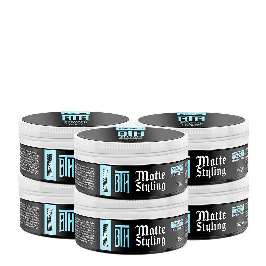 Kit 06 Pomada Efeito Seco Matte Styling Bth 150G