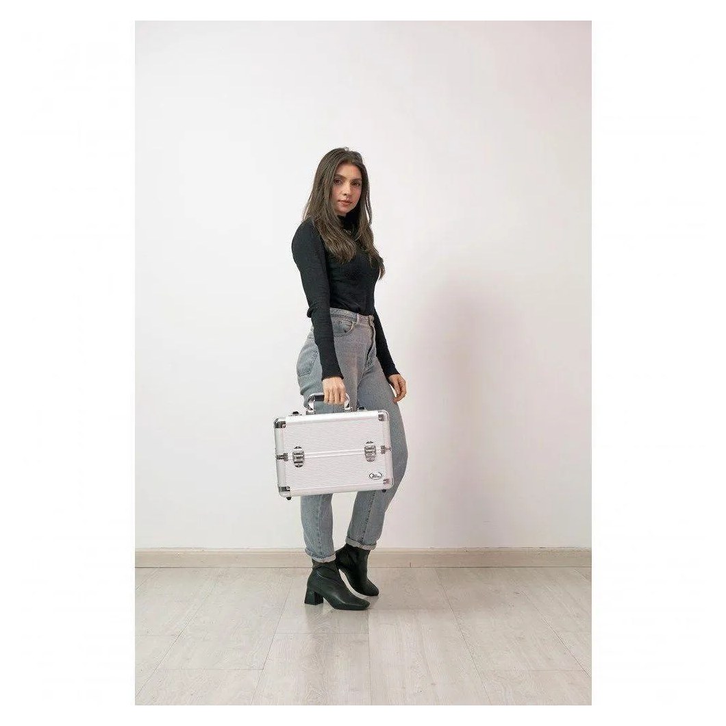 Maleta de Maquiagem Jacki Design - Prata